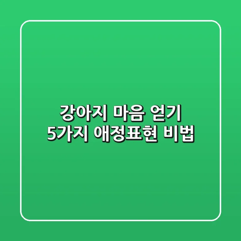 강아지 마음 얻기 5가지 애정표현 비법