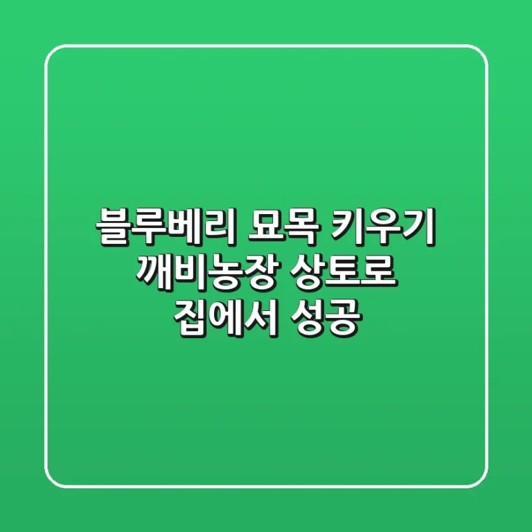 블루베리 묘목 키우기, 깨비농장 상토로 집에서 성공!
