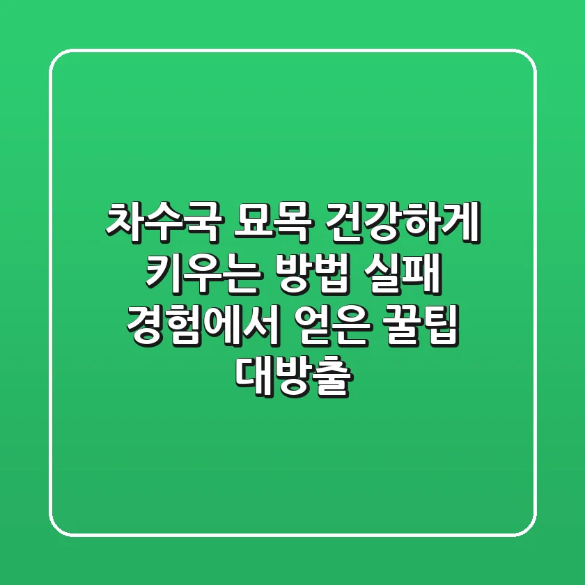 차수국 묘목, 건강하게 키우는 방법: 실패 경험에서 얻은 꿀팁 대방출!