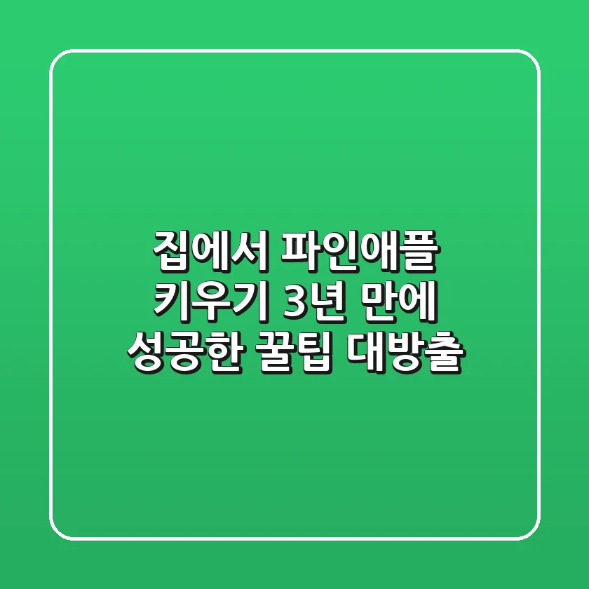 집에서 파인애플 키우기, 3년 만에 성공한 꿀팁 대방출!
