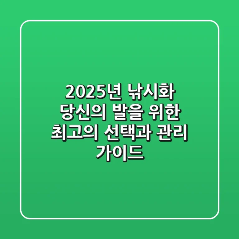 2025년 낚시화: 당신의 발을 위한 최고의 선택과 관리 가이드