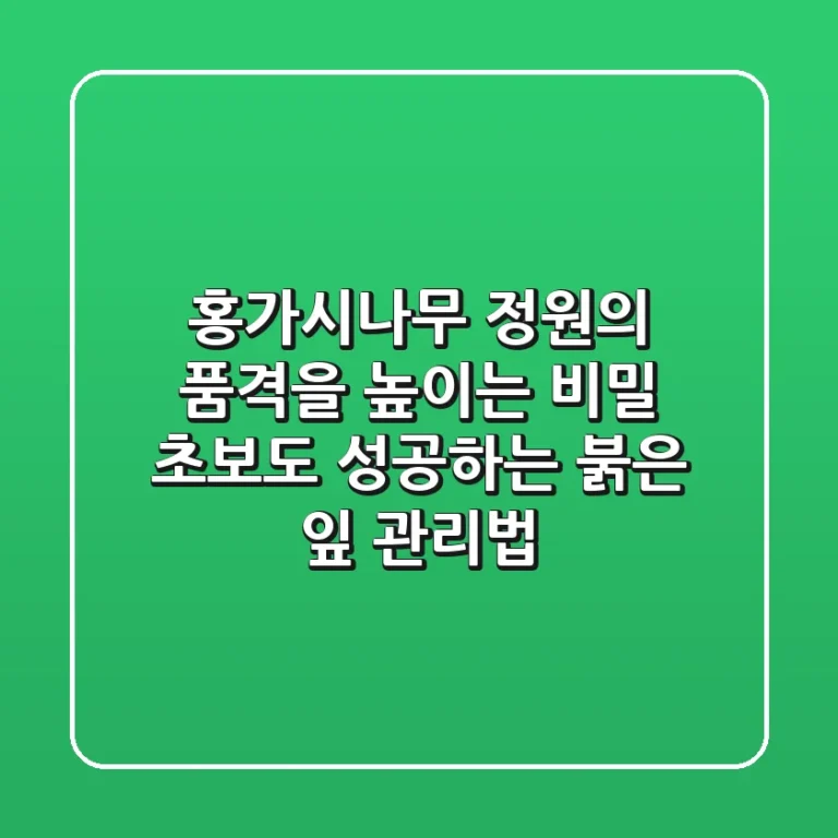 홍가시나무, 정원의 품격을 높이는 비밀: 초보도 성공하는 붉은 잎 관리법