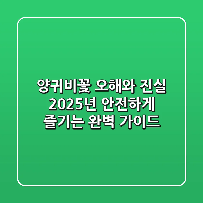 양귀비꽃, 오해와 진실! 2025년 안전하게 즐기는 완벽 가이드