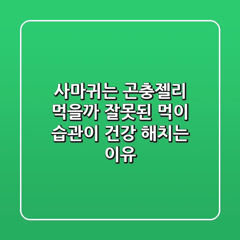 사마귀는 곤충젤리 먹을까? 잘못된 먹이 습관이 건강 해치는 이유