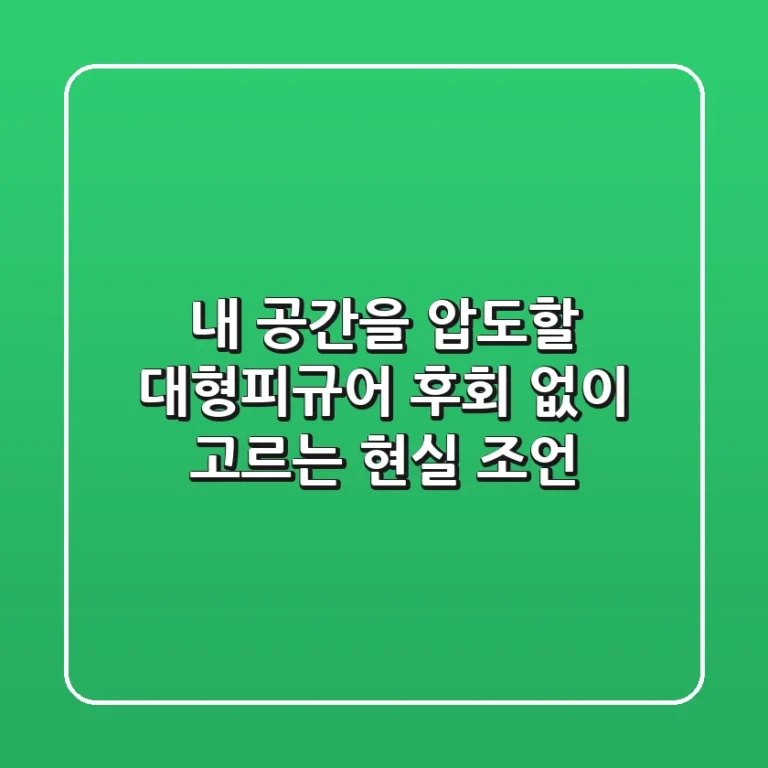 내 공간을 압도할 대형피규어, 후회 없이 고르는 현실 조언