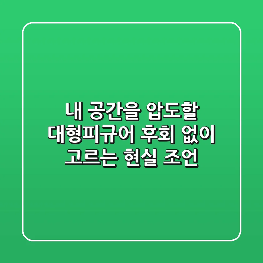 내 공간을 압도할 대형피규어, 후회 없이 고르는 현실 조언