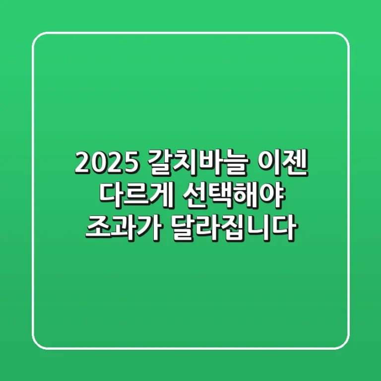 2025 갈치바늘, 이젠 다르게 선택해야 조과가 달라집니다