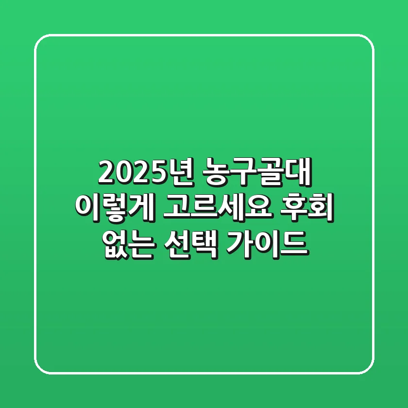 2025년 농구골대, 이렇게 고르세요! 후회 없는 선택 가이드